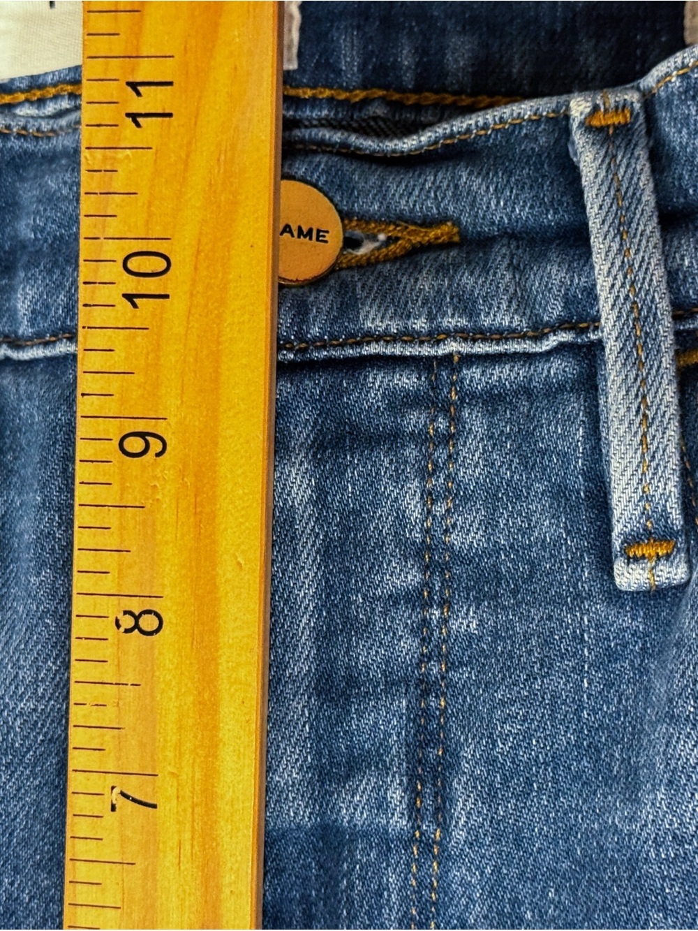 Frame Denim Le Sylvie Slender Straight Jeans Medium Wash Sz 27 - Picture 6 of 7